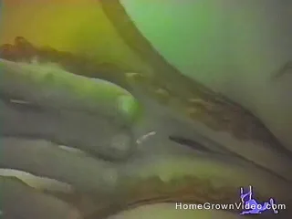 Homegrown Vintage: Amateur babe in hot lingerie sucks and fucks