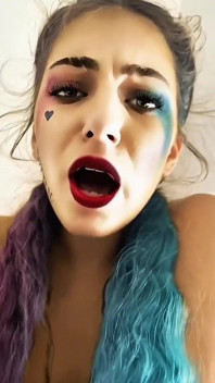 First Harley Queen Cosplay Sex Ends with Massive Huge Creampie Inside 18yo Yoya Grey POV