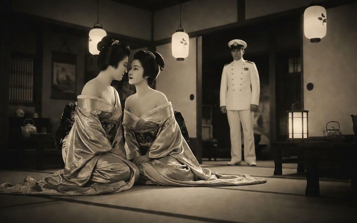 Vintage Erotic Archive: Madame Butterfly'ın modern ménage (yaklaşık 1910) - Antonio Adamo tarafından 4K olarak restore edilmiştir