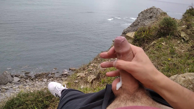 Elvissc: Big Beautiful Big Fat Cock Gets Handjob on the Beach...