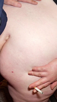 The Fat Ass of the Secretary and the Tiny Dick - Close-up of the Perspective Camera