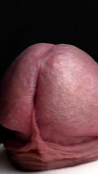 Close Up Extreme: Glans Game with White Latex Gloves in Super-closeup