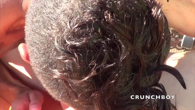 Crunch Boy: Estbean fucked by real straight boy oin exhib outdoor place
