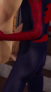 Futa Mary Jane dává orální sex Spider-Manovi a pak je tvrdě šukána.