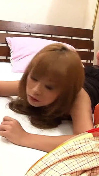 Skinny Japan teen filmed masturbating hairy pussy
