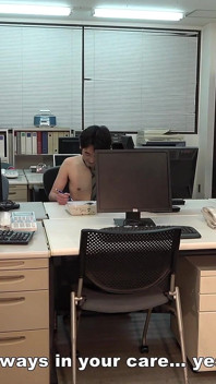 CFNM, Company of Sadistic Female Boss, Male Employees Have to Work Naked and Ridiculed Being Nicknamed uncut or small Dick