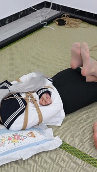 Barefoot Girlfriend's Bare Feet and Tickling Foot