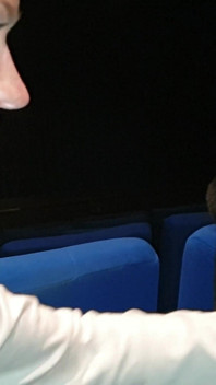 Two German Best Friend Teens Give Risky Public Blowjob at Cinema and Swallow
