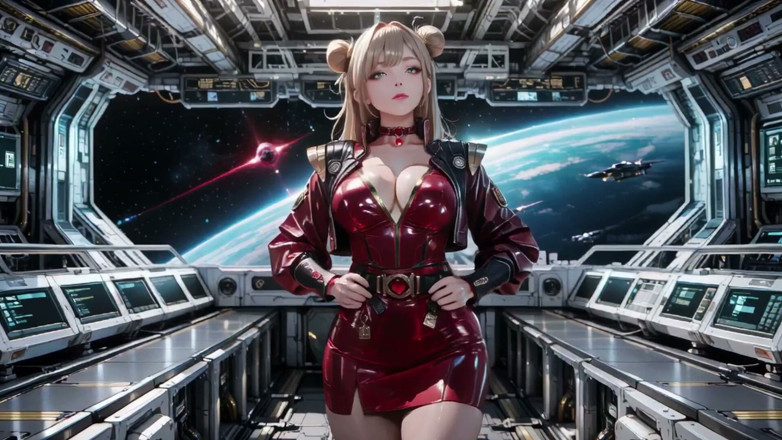 Seraphina Vale: Starship Red Armor den blonda befälhavarens privata blick!
