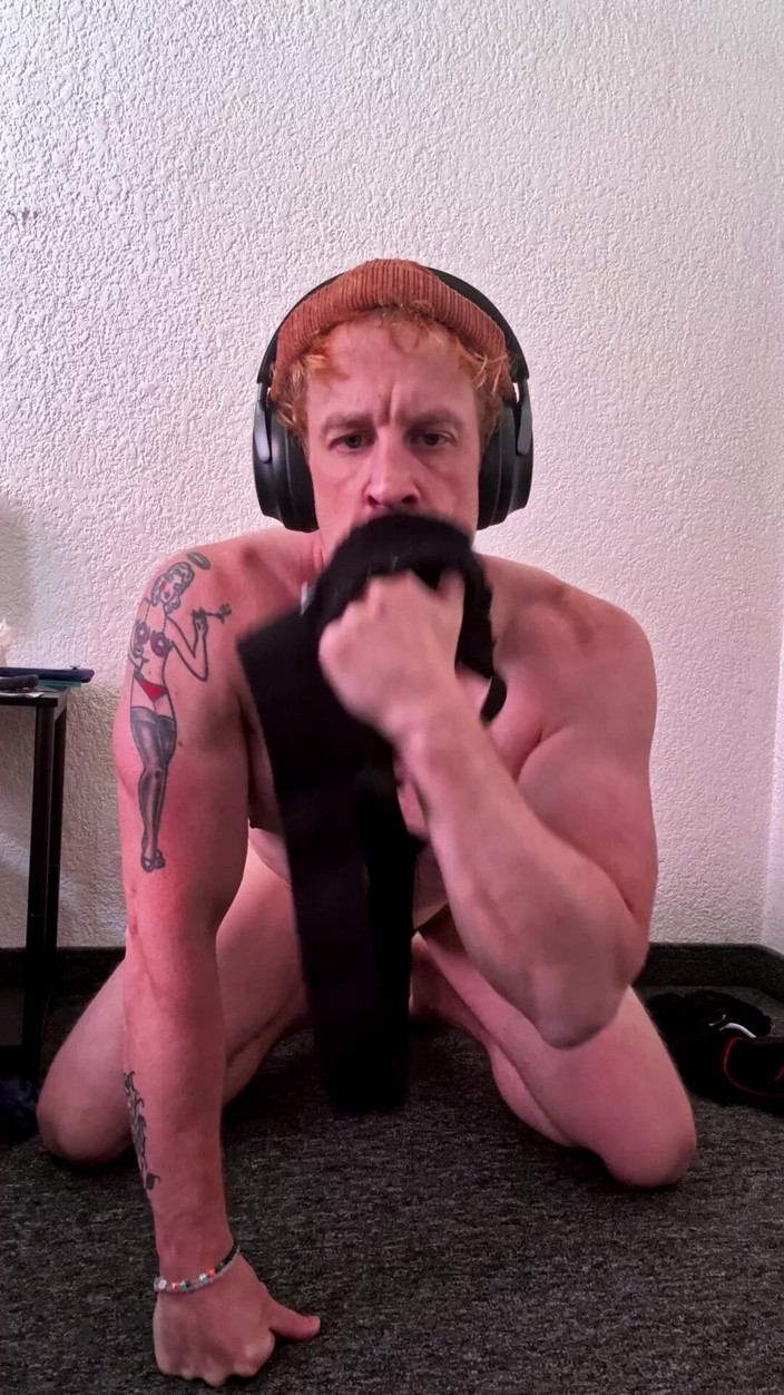 Christian Hunter: Sniffing and Tasting My Sweaty Piss and Cum Stained Jock...