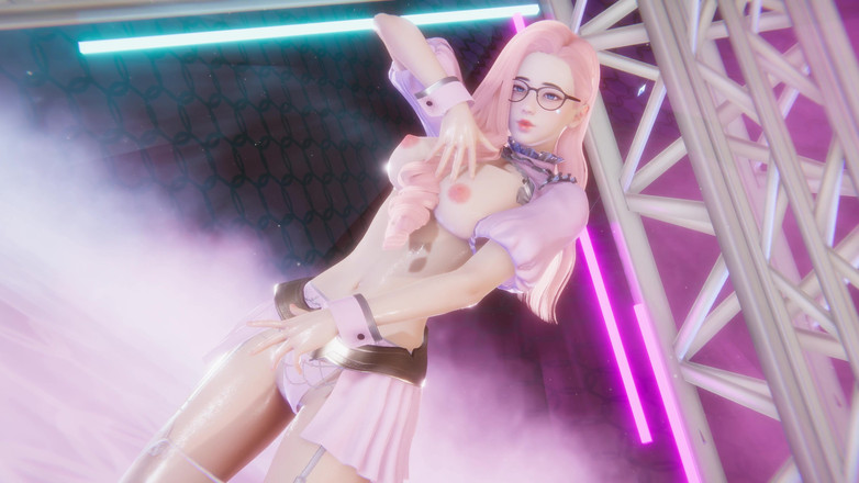 3D-Hentai Games: Purple Kiss - Nerdy Seraphine Sexy Kpop Striptease League of Legends...