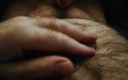 TheUKHairyBear: Peluda urso britânico acariciando sua barriga peluda e pau peludo