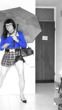 Ragazzo blu travestito