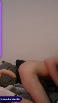 Machine Vs. Sub: Extreme Fuck-machine Twink Stretched His Thigth Hole with Massive Dildo for First Time!!