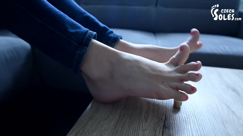 Czech Soles - foot fetish content: New model Nikol teasing barefoot, POV