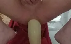 Gigantic dildo in my hole