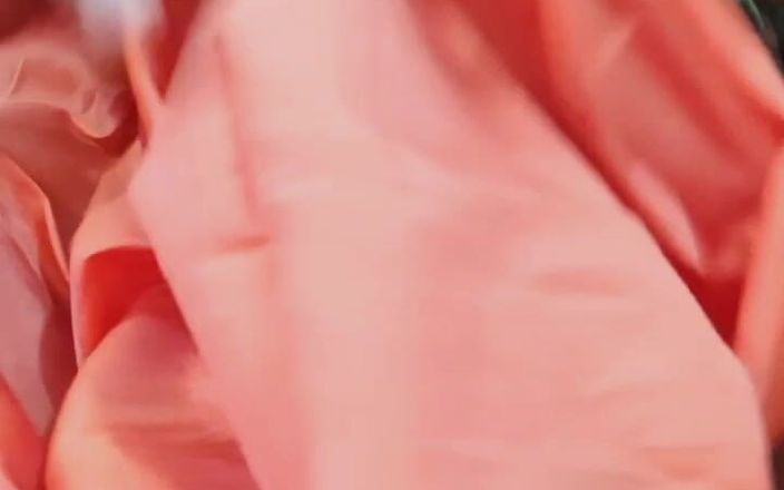 Satin And Silky: Satin, seide, handjob-porno - satin, seidiger orange anzug, reibt auf schwanzkopf 85