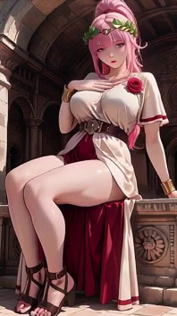 แช่ Lazily ในอ่างอาบน้ําหินใหญ่และสวนดอกกุหลาบเปลี่ยนจากโพสท่าโนเบิลไปคลานพื้นอย่างใกล้ชิด