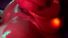 Zoey Fox: Oiled Big Ass Babe Plays with Dildo