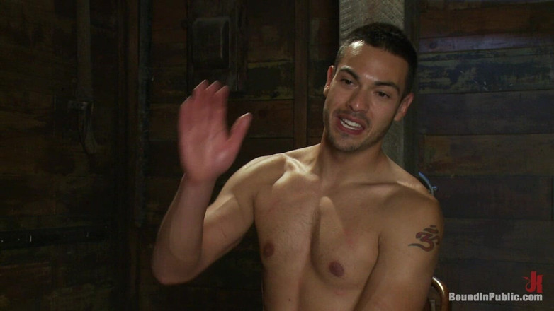 Bound in public: Hřebec se zavázanýma očima kouří cizí ptáky na párty