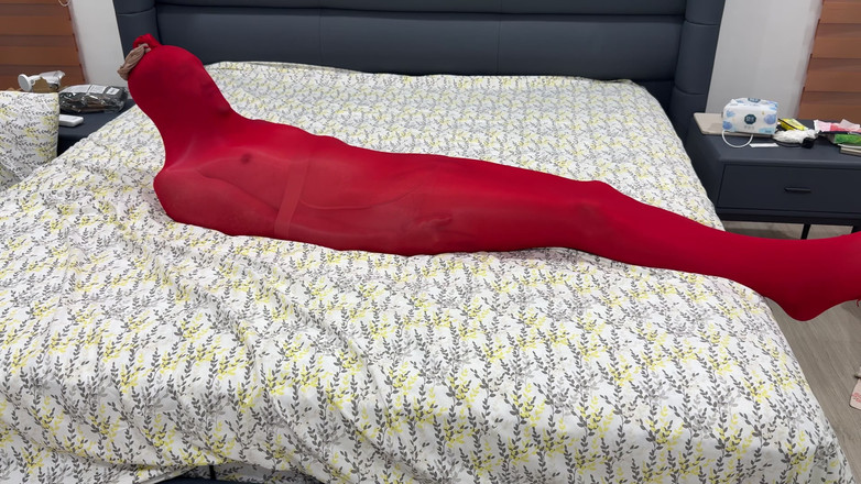 Asian foot goddess: Mumyalama külotlu çorap encasement tam vücut esareti