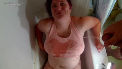Cum and piss play fun!: Stříkání a zlatý déšť kalhotky Smáčení chcaní Hrát ve vaně!