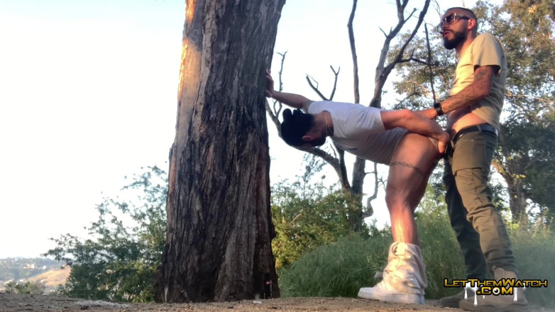 Let them watch: Public Bareback Hung Latino Fucks Raw Caught Outside Juven