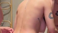Fucking My Neighbor Brunette Girlfriend and Cumming in All Her Mouth.