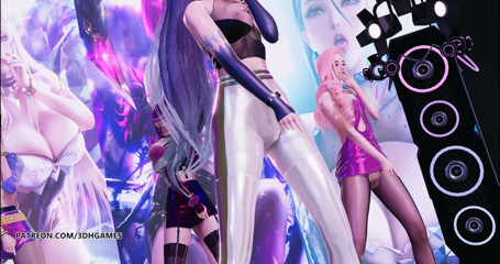 3D-Hentai Games: Dalshabet - Joker Ahri Akali Kaisa Evelynn Seraphine striptease kda sexy...