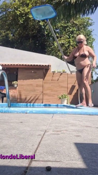 At My Friend's House, Tidying up the Pool Area, Chatting Dirty and Showing off