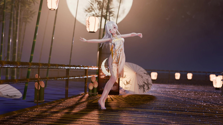 MikuMotion: [mmd] Haku-红马 情趣旗袍古风 小穴露出