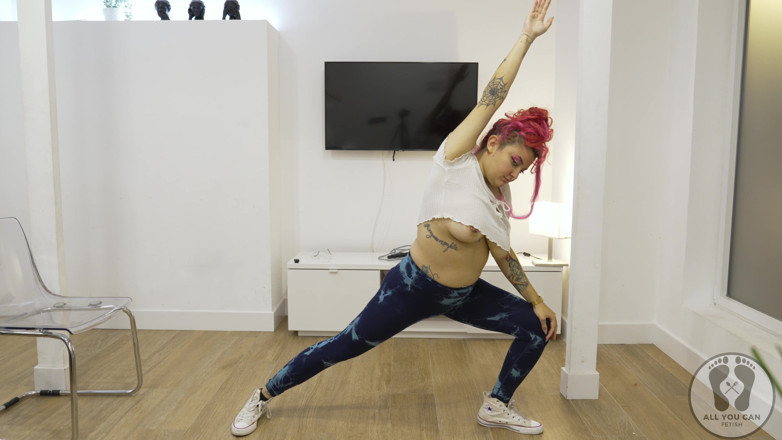 All You Can Fetish: Yoga training warmup saltando jacks pulando pulando corda grandes mamas