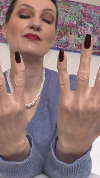 Elegant, Dark Fingernails, Hand Fetish, JOI Lady Victoria Valente