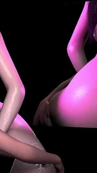 3D śliczna azjatycka laska ubrana w seksowną bieliznę tak ostro zerżnięta