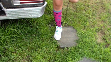 Selfgags classic: Un fantasme d'auto-bondage en plein air