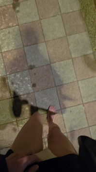 Barefoot and Exposing My Sexual Organs.