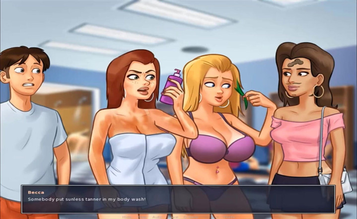Cartoon Play: Summertime saga part 251 - hard in shower