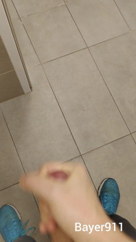 White Skinny Boy Risky Jerking in the Gyme Wc by Open Doors