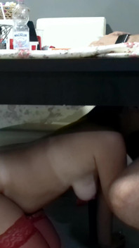 Naughty Couple Fun - Under the Table Surprise