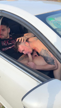 Blowjob in the Car - Deep and Intense Roadside Sucking
