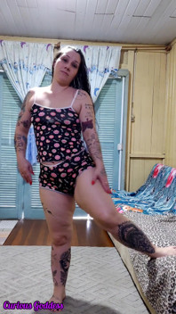 Curious Goddess - Hot Brunette Wearing Only a Towel, Very Horny