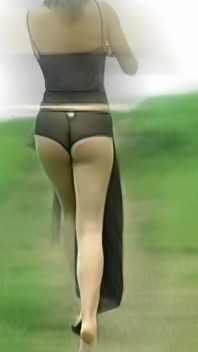 Hospodyňka venku a o ubytování