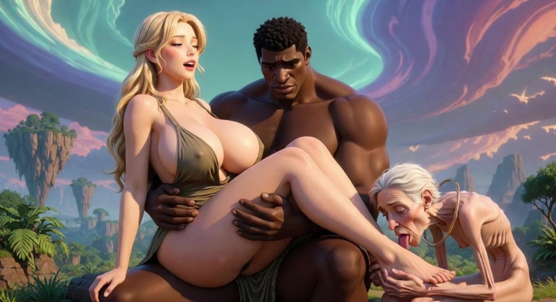 Anime Hentai: 90 Year Old Granny Foot Slave - Licking Girl's Feet While...