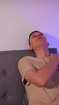 Big Dick Latino Twink Jacobo Torres Sniffing His Undies While Jerking and Covering Them in Cum