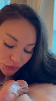 Monika Fox POV Homemade Blowjob and Licking Balls