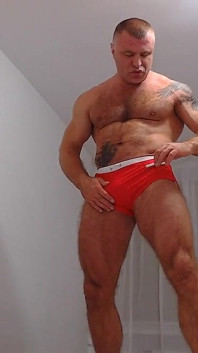 A Muscular Bull with a Massive Penis Cums in a Condom to Check the Taste of Sperm