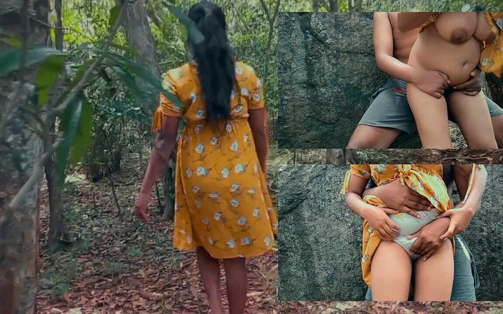 Desi Cum: La tía india la folló duro en el bosque desnuda