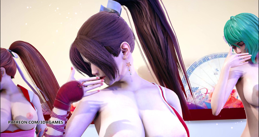 3D-Hentai Games: Gigareolevo - bağımlılık çıplak dansı mai shiranui tamaki kasumi doa