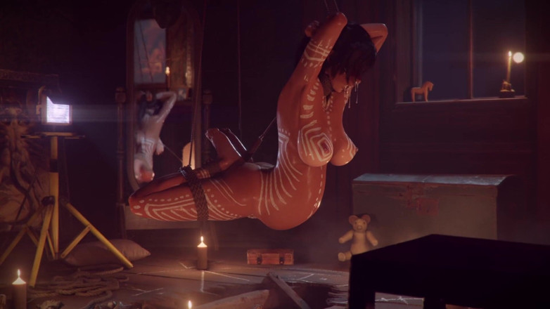 Velvixian 3D: Lara Croft 본딩 - 괴물과 함께하는 쇼