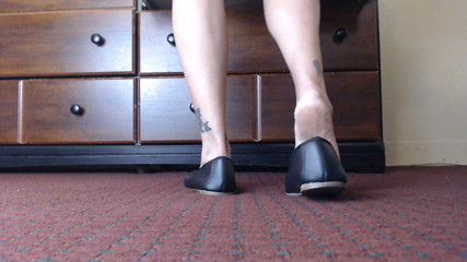 Abby Anna: Dirty feet ballet flats shoe play